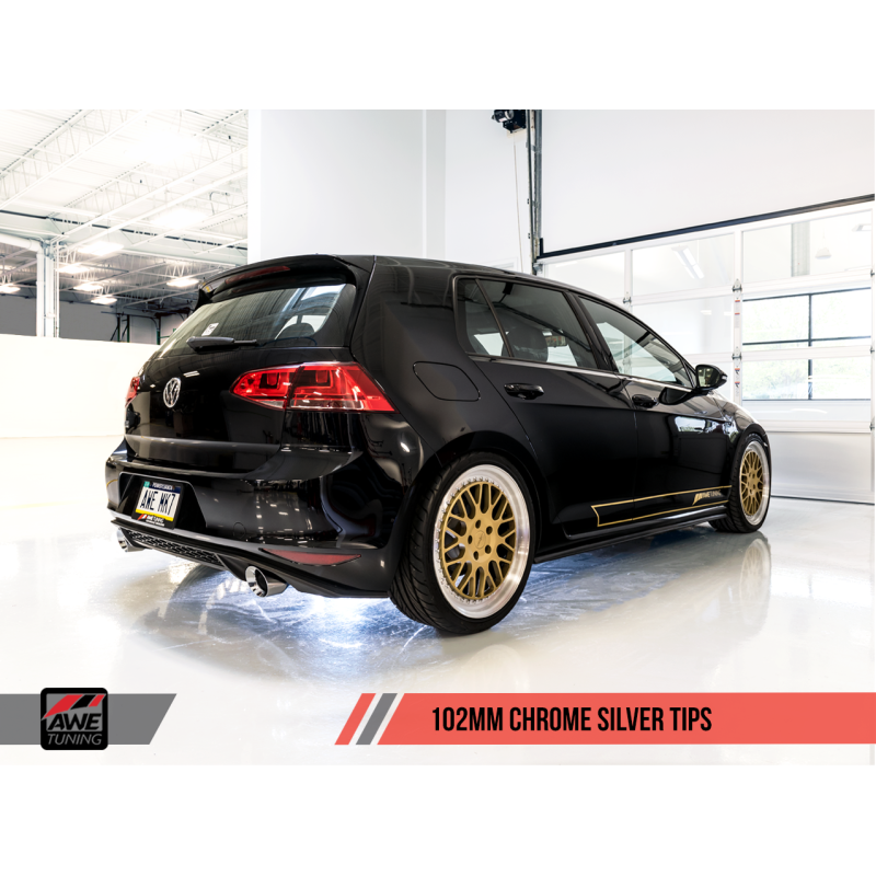 AWE Tuning VW MK7 GTI Track Edition Exhaust - Chrome Silver Tips