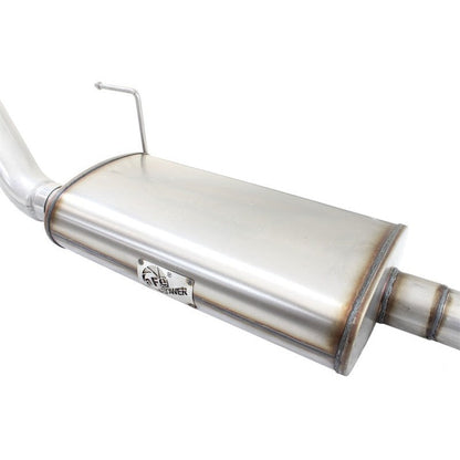 aFe MACHForce XP Exhaust 3in-3.5in SS Single Side Exit CB w/ Black Tips 15 Ford F150 V8 5.0L CC/SB