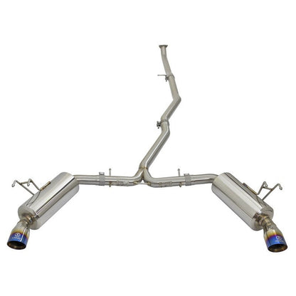 aFe POWER Takeda 16-17 Honda Civic I4-1.5L (t) 2.5-2.25in 304 SS CB Dual-Exit Exhaust Blue Tips