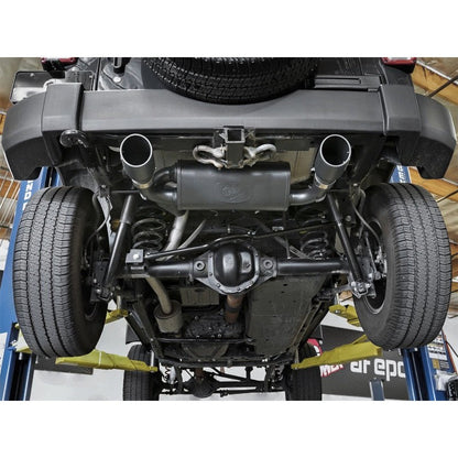 aFe Rebel Series 2.5in 409 SS Axle-Back Exhaust w/ Black Tips 2007+ Jeep Wrangler (JK) V6 3.6L/3.8L