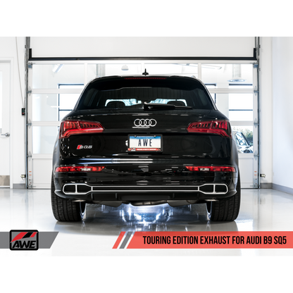 AWE Tuning Audi B9 SQ5 Non-Resonated Touring Edition Cat-Back Exhaust - No Tips (Turn Downs)