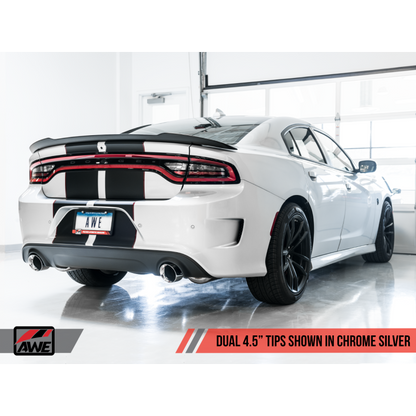 AWE Tuning 2017+ Dodge Charger 5.7L Touring Edition Exhaust - Non-Resonated - Chrome Silver Tips
