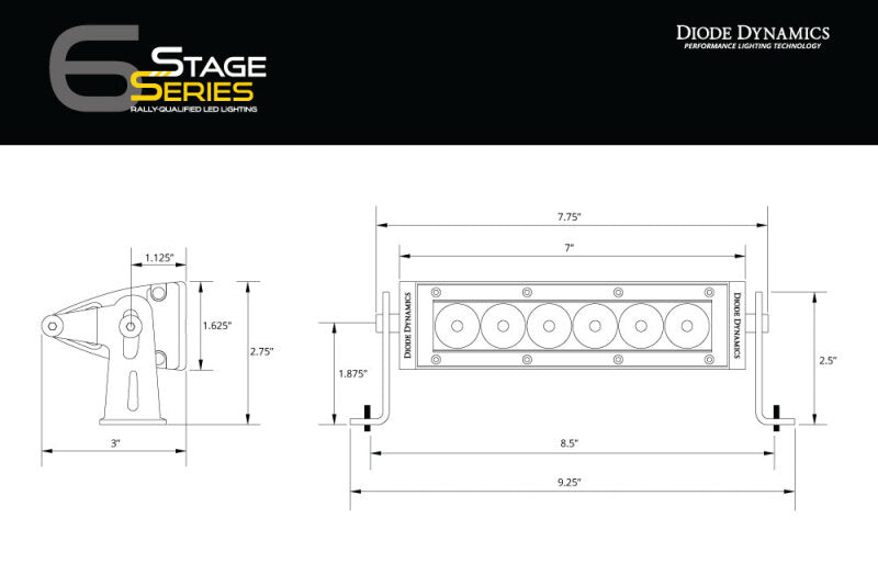 Diode Dynamics WRX 2015 SS6 LED Kit - White Driving