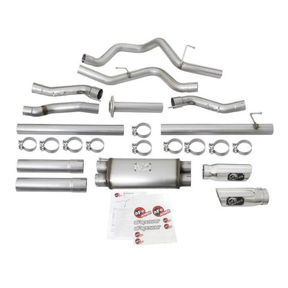 aFe MACHForce XP Exhaust Cat-Back SS-409 2017 Ford F-150 Raptor V6-3.5L (tt) w/ Polished Tips