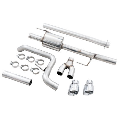 AWE 0FG 21+ Ford F150 Dual Side Exit Cat-Back Exhaust- 4.5in Chrome Silver Tips