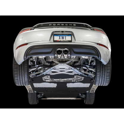 AWE Tuning Porsche 718 Boxster / Cayman Touring Edition Exhaust - Chrome Silver Tips