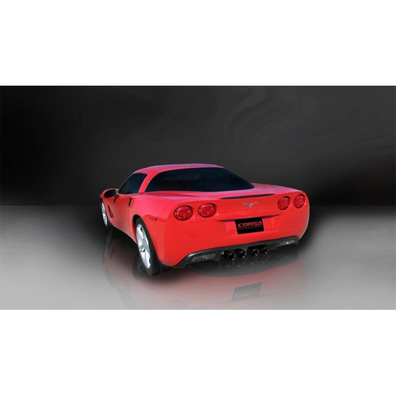 Corsa 05-08 Chevrolet Corvette C6 6.0L V8 Black Xtreme Axle-Back Exhaust