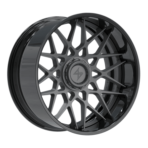 Sentali BFX5 Gloss Black Lip / Gun Metal Centre 22x10 -24 8x165.1|8x180mm 125.2mm