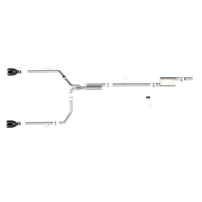 aFe Vulcan Series 3in-2-1/2in 304 SS Cat-Back 2020 Jeep Gladiator (JT) V6-3.6L w/ Black Tips
