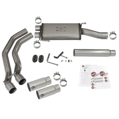 aFe Rebel Exhausts Cat-Back SS Ford F-150 04-08 V8 4.6/5.4L w/ Polished Tips