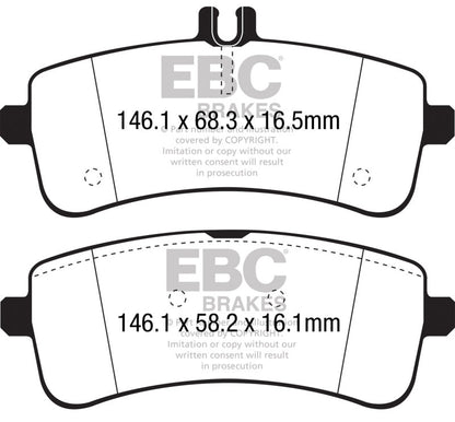 EBC 2015+ Mercedes-Benz C63 S AMG (W205) 4.0L Twin Turbo Bluestuff Rear Brake Pads