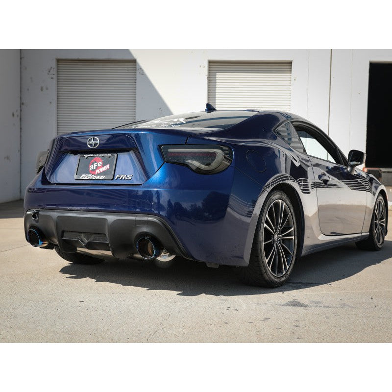aFe Takeda Exhaust Axle-Back 13-15 Scion FRS / Subaru BRZ 304SS Blue Flame Dual Tips Exhaust