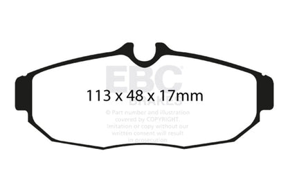 EBC 05-10 Ford Mustang 4.0 Redstuff Rear Brake Pads