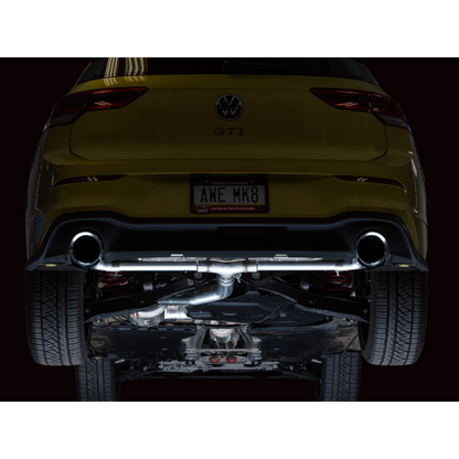 AWE 2022+ Volkswagen GTI MK8 Touring Edition Exhaust - Chrome Silver Tips