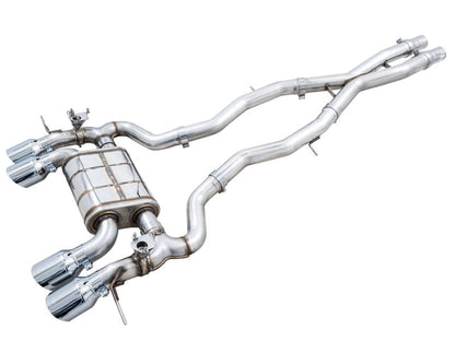 AWE Tuning SwitchPath Cat-Back Exhaust for BMW G8X M3/M4 - Chrome Silver Tips