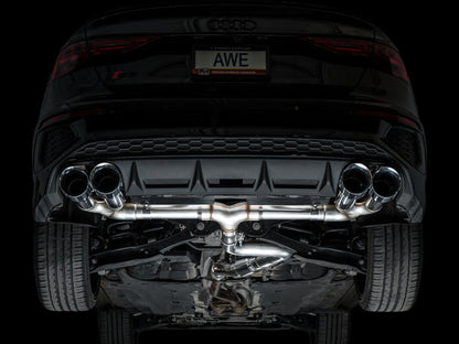 AWE Tuning 22-24 Audi 8Y S3 Track Edition Exhaust - Chrome Silver Tips