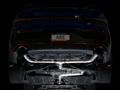 AWE Tuning 22-26 Hyundai Elantra N Track Edition Cat-Back Exhaust - Diamond Black Tips
