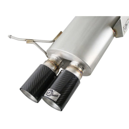 aFe MACHForce XP Exhaust Cat-Back 2.5in Dia Carbon Fiber Tips SS-304 07-13 BMW M3 (E92/93) V8 4.0L