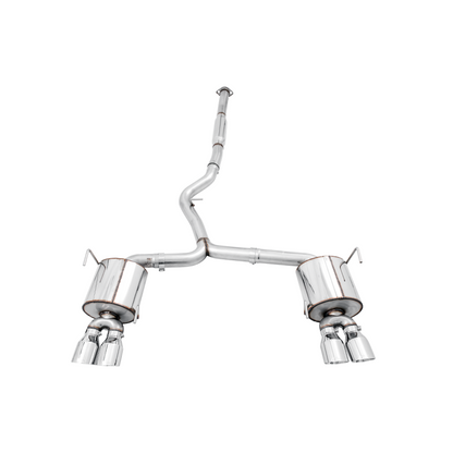 AWE Tuning Subaru STI VA / WRX GV / STI GV Sedan Touring Edition Exhaust - Chrome Silver Tip (102mm)