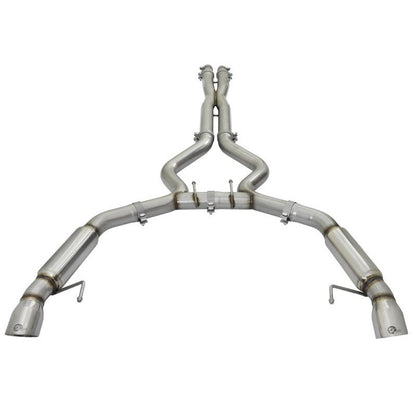 aFe MACHForce XP 3in Aggressive Toned Cat-Back Exhausts w/ Polished Tips 15-17 Ford Mustang V6/V8