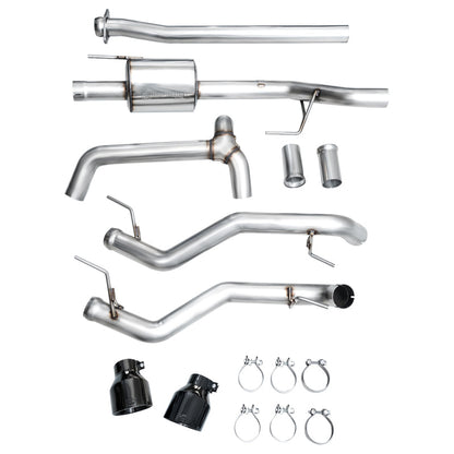 AWE Tuning Tuning 2021+ Ford F-150 Tremor (w/ Bumper Cutouts) 0FG Non-Resonated Catback -Diamond Black Tips