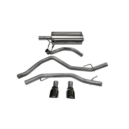 Corsa 09-14 Dodge Ram 1500 4.7L/5.7L V8 Quad/Crew Cab/Short Bed Black Dual Rear Exit Cat-Back Exhaus