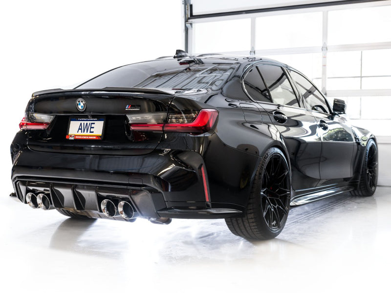 AWE Tuning SwitchPath Cat-Back Exhaust for BMW G8X M3/M4 - Chrome Silver Tips