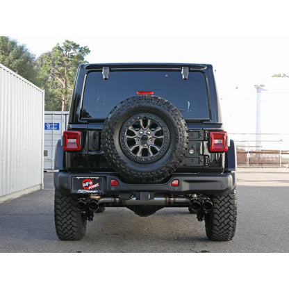 aFe Vulcan Series 2.5in 304SS Cat-Back Exhaust 2021+ Jeep Wrangler 392 6.4L w/ Black Tips