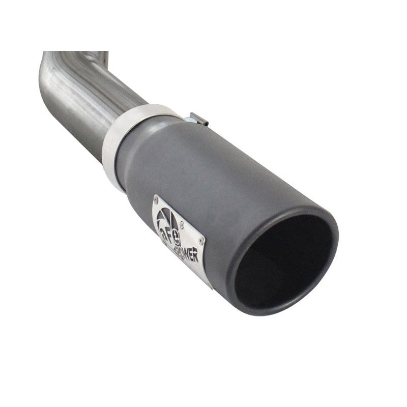 aFe MACHForce XP Exhausts Cat-Back SS 409 EXH  Wrinkle Black CB Ford F-150 11-12 V6-3.5L (tt)