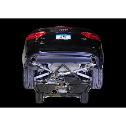 AWE Tuning Audi B8 A5 2.0T Touring Edition Exhaust - Dual Outlet Polished Silver Tips
