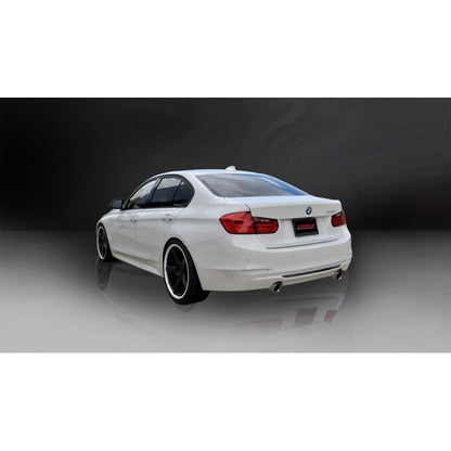 Corsa 12-14 BMW 335i Sedan AWD F30 3in Polished Touring Dual Rear Single 3.5in Tip Cat-Back Exhaust