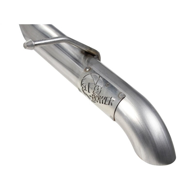 aFe MACHForce XP Exhaust Cat-Back 3in SS-409 Hi-Tuck inRBin 12-14 Jeep Wrangler Unlimited V6 4Dr