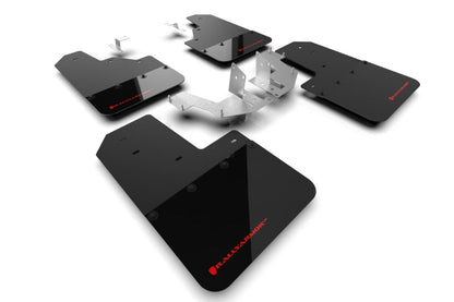 Rally Armor 21-25 Ford Bronco (Plstc Bmpr - NO Rptr/Sprt - NO RR/RB) Blk Mud Flap w/Red Logo