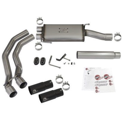 aFe Rebel Exhausts Cat-Back SS Ford F-150 04-08 V8 4.6/5.4L w/ Black Tips