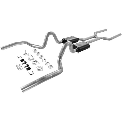Flowmaster 68-72 GM A-BODY 3in. American Thunder SS Crossmember-Back Exhaust System-Catback-Flowmaster