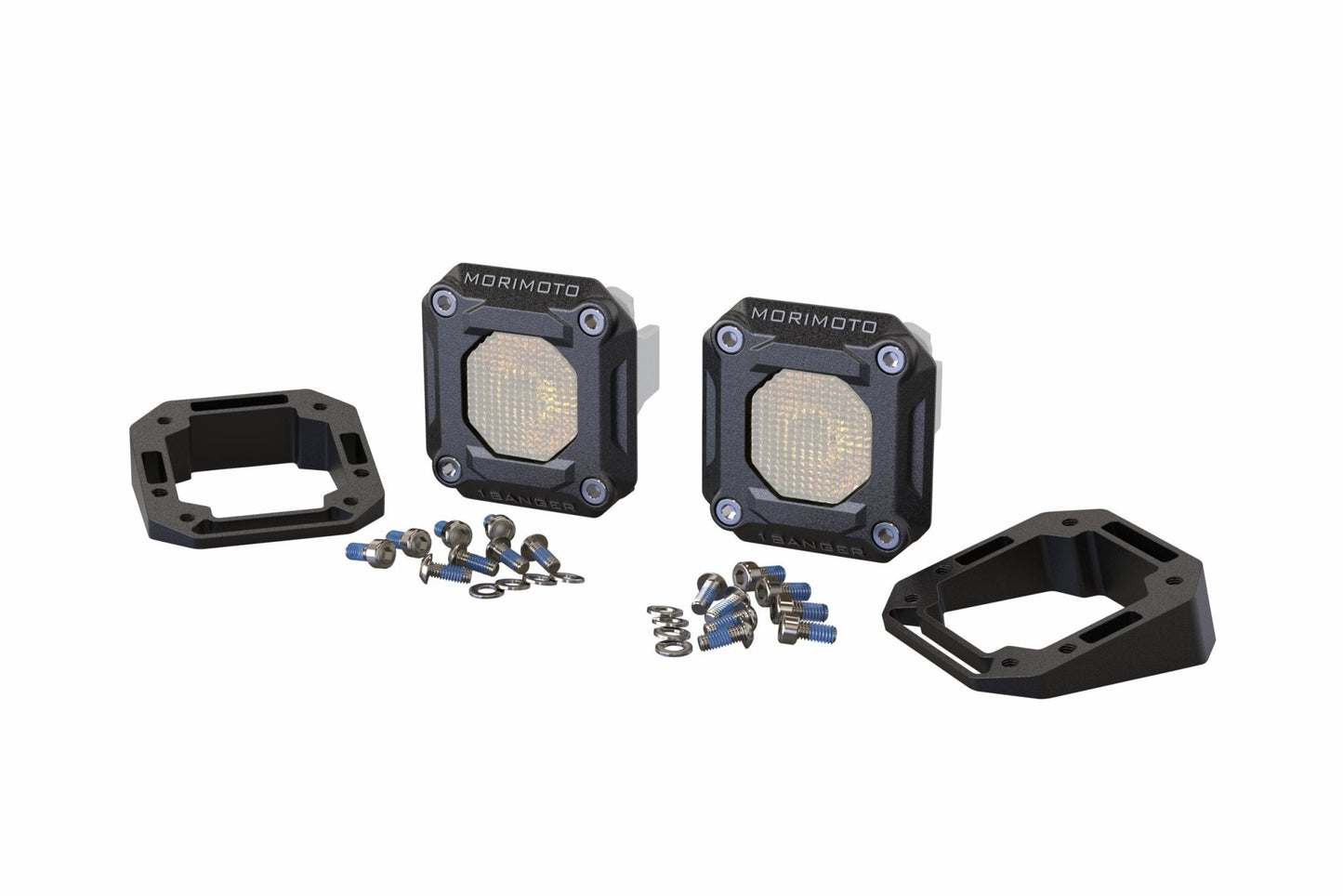 Flush or Angled Mounting Kit: Morimoto 1Banger - Brackets - Morimoto
