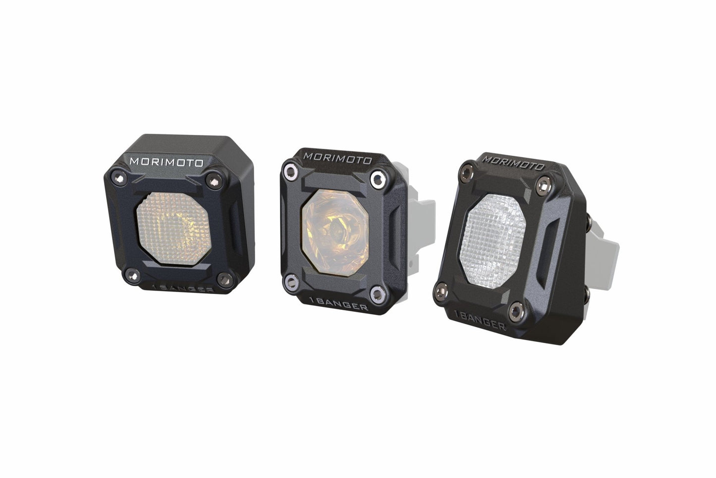 Flush or Angled Mounting Kit: Morimoto 1Banger - Brackets - Morimoto