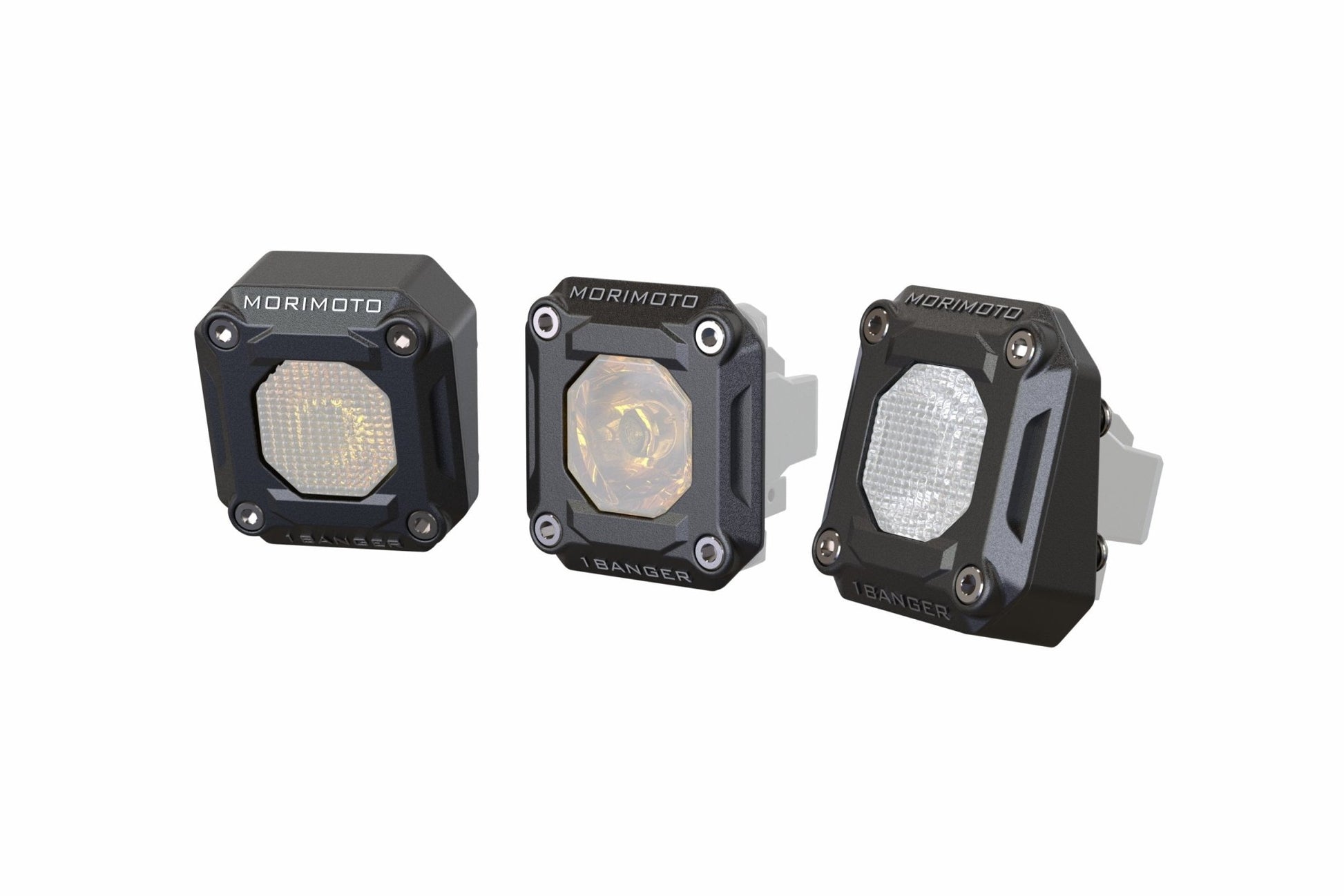Flush or Angled Mounting Kit: Morimoto 1Banger - Brackets - Morimoto