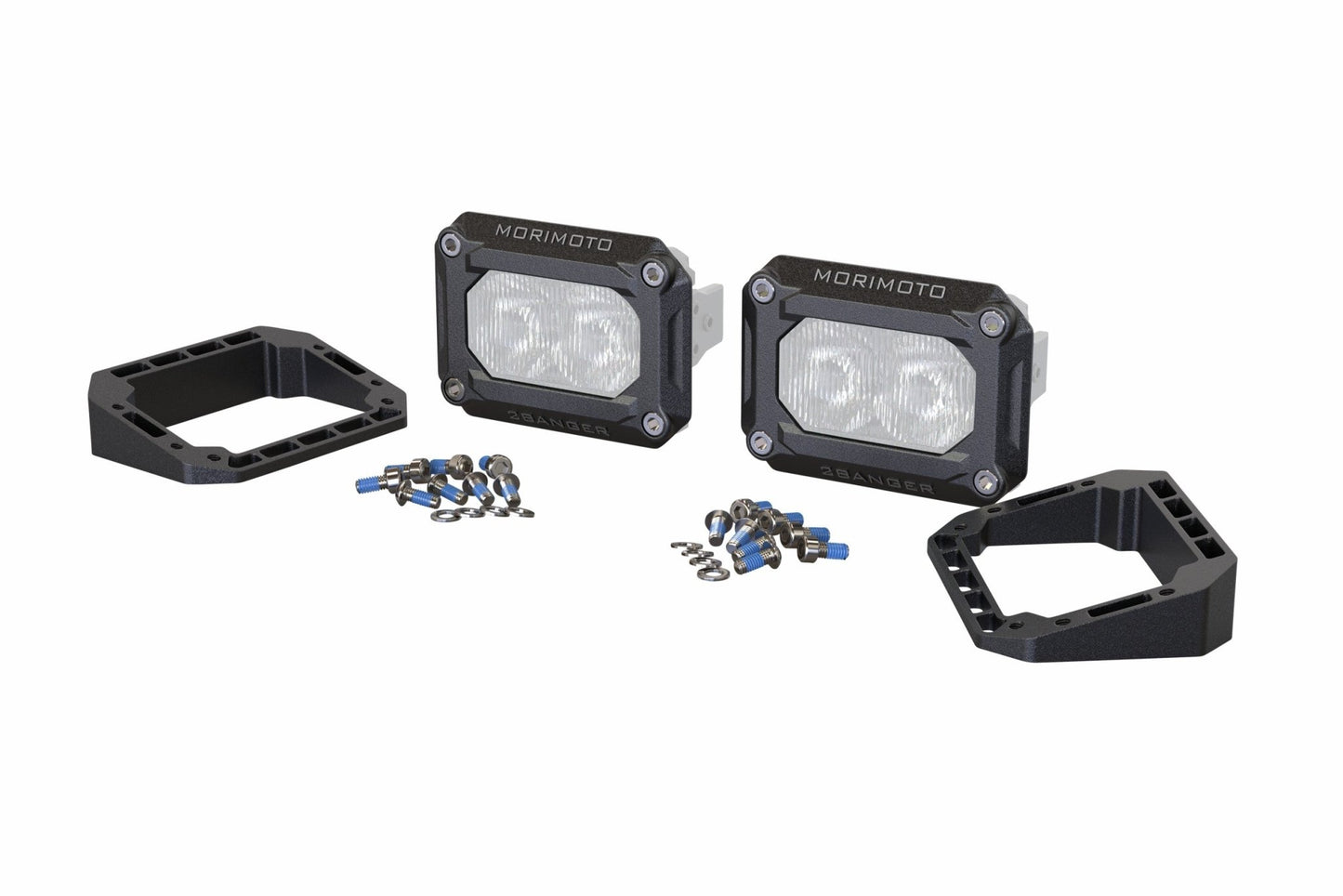 Flush or Angled Mounting Kit: Morimoto 2Banger - Brackets - Morimoto