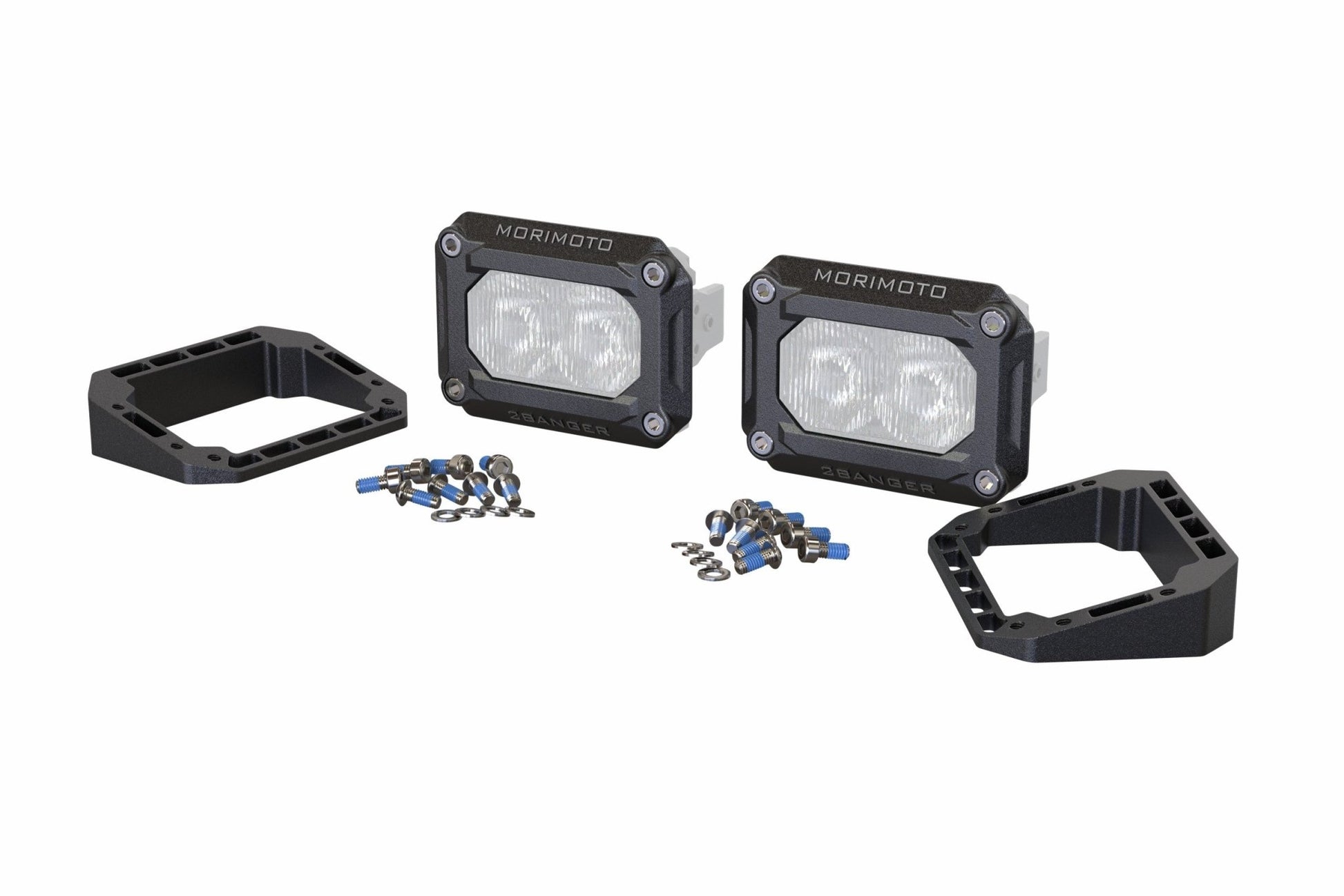 Flush or Angled Mounting Kit: Morimoto 2Banger - Brackets - Morimoto
