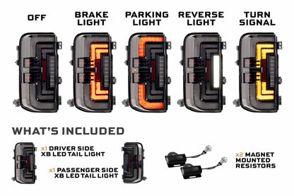 Ford Bronco (2021+): Morimoto XB LED Low Profile Tail Lights - Tail Lights - Morimoto XB LED Tails