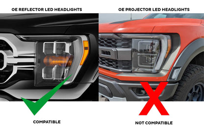 Ford F150 2021 - 2023: OE LED Headlight Adapters - Headlight Adapter - Morimoto XB LED Headlights