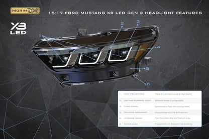 Ford Mustang (15 - 17) (Gen II / Set): Morimoto XB LED Headlights - Headlights - Morimoto XB LED Headlights
