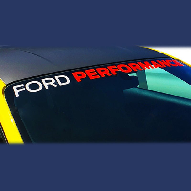 Ford Performance 2015-2017 Mustang Windshield Banner Ford Performance - White / Red-Stickers/Decals/Banners-Ford Racing