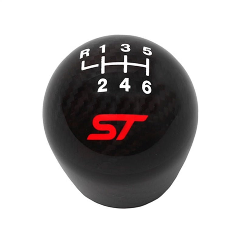 Ford Racing 13-17 Focus ST Black Carbon Fiber 6 Speed Shift Knob-Shift Knobs-Ford Racing
