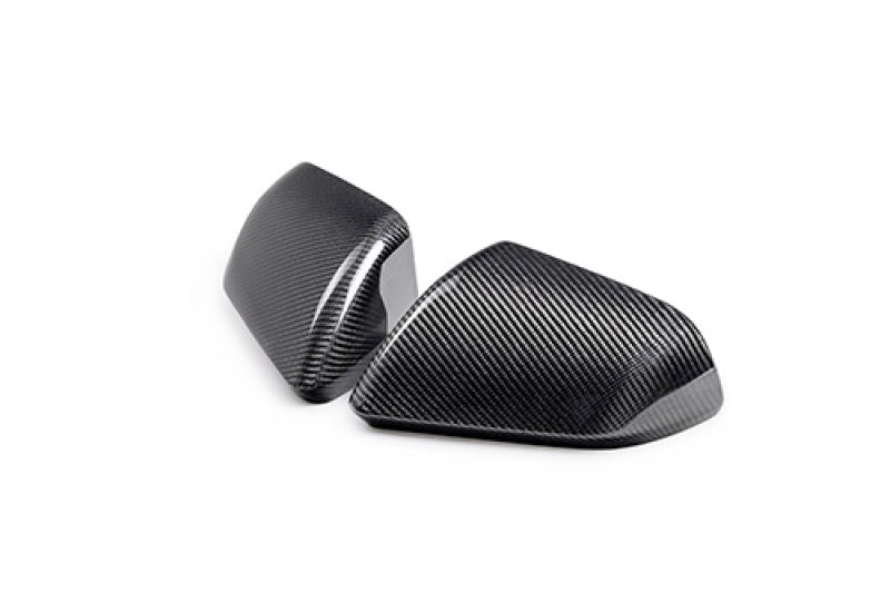 Ford Racing 24 - 25 Mustang (w/o Turn Signals) Carbon Fiber Mirror Skull Caps - Gloss Spoilers