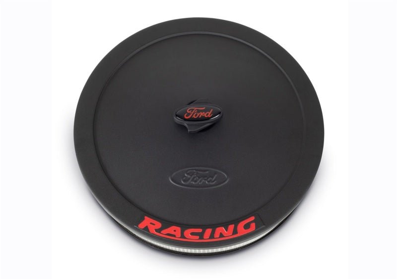 Ford Racing Air Cleaner Kit - Black Crinkle Finish w/ Red Emblem-Air Filters - Universal Fit-Ford Racing
