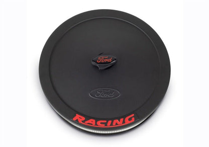 Ford Racing Air Cleaner Kit - Black Crinkle Finish w/ Red Emblem-Air Filters - Universal Fit-Ford Racing