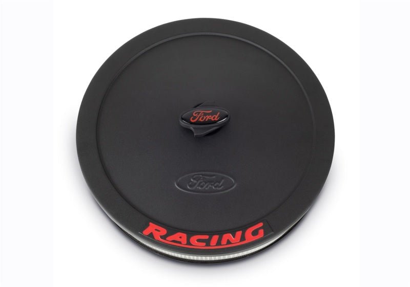 Ford Racing Air Cleaner Kit - Black Crinkle Finish w/ Red Emblem-Air Filters - Universal Fit-Ford Racing