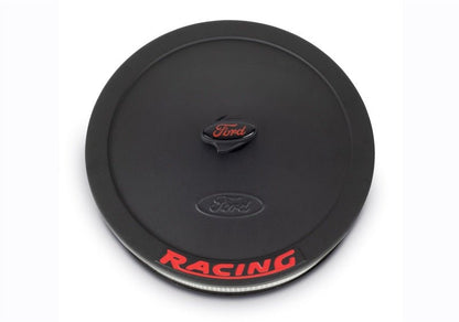 Ford Racing Air Cleaner Kit - Black Crinkle Finish w/ Red Emblem-Air Filters - Universal Fit-Ford Racing